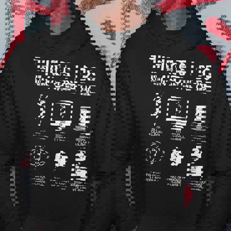 Things I Do In Mypare Time 面白いバレーボール愛好家 パーカー 面白い贈り物