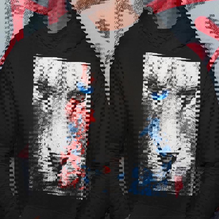 Tigre Ojos Azules Arte Animal Dibujo Motivo Anime Sudadera Regalos divertidos