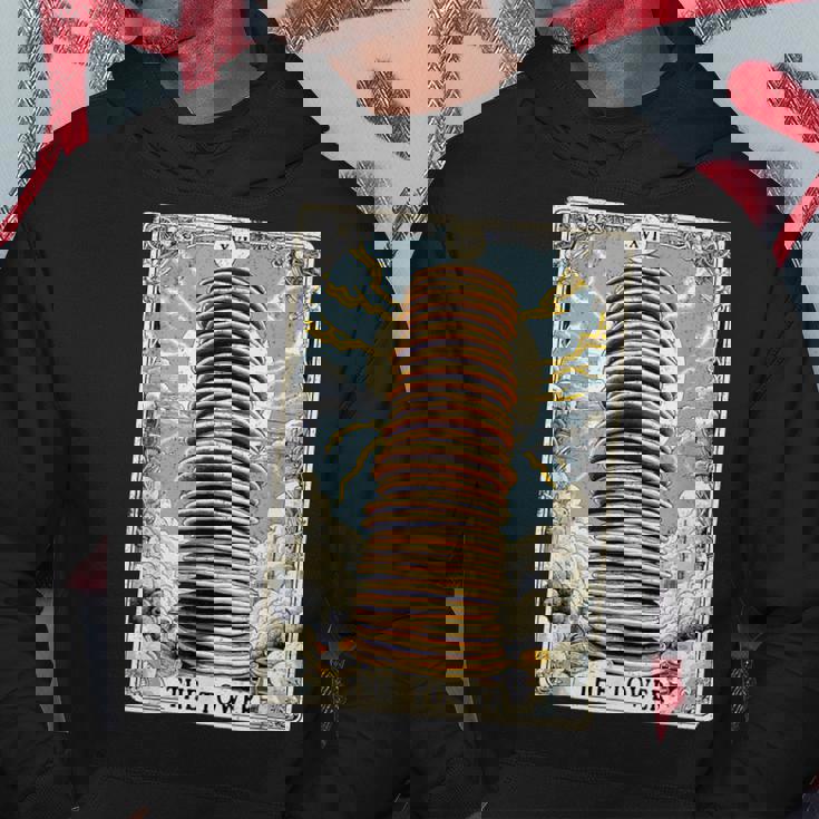 The Tower タロットカード パンケーキタワー 朝食 恋人 パンケーキ パーカー 面白い贈り物