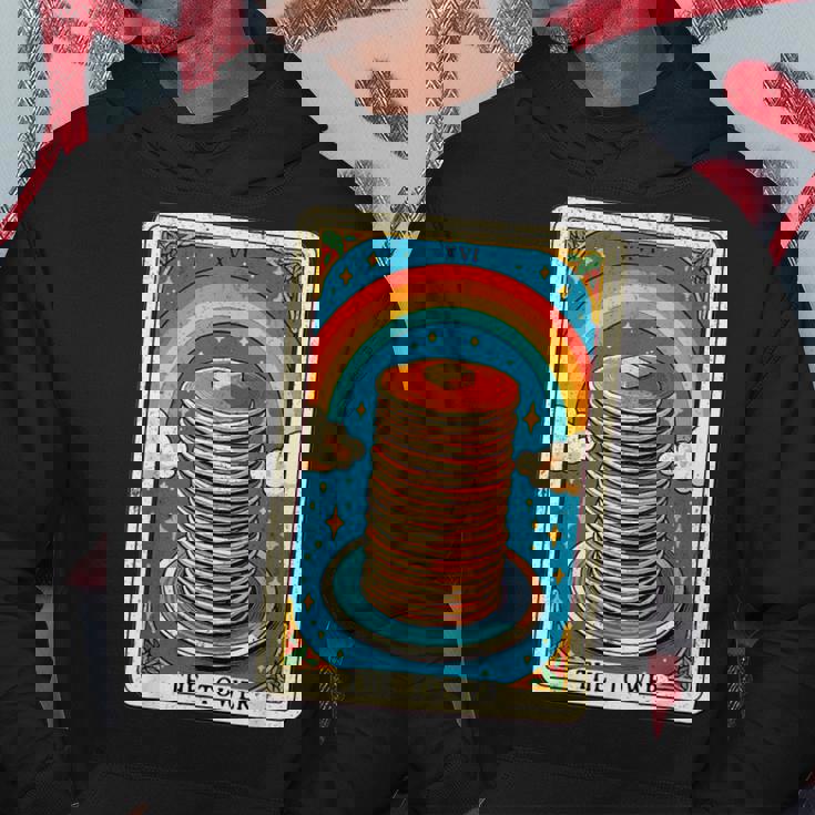 The Tower タロットカード パンケーキタワー 朝食愛好家 パーカー 面白い贈り物