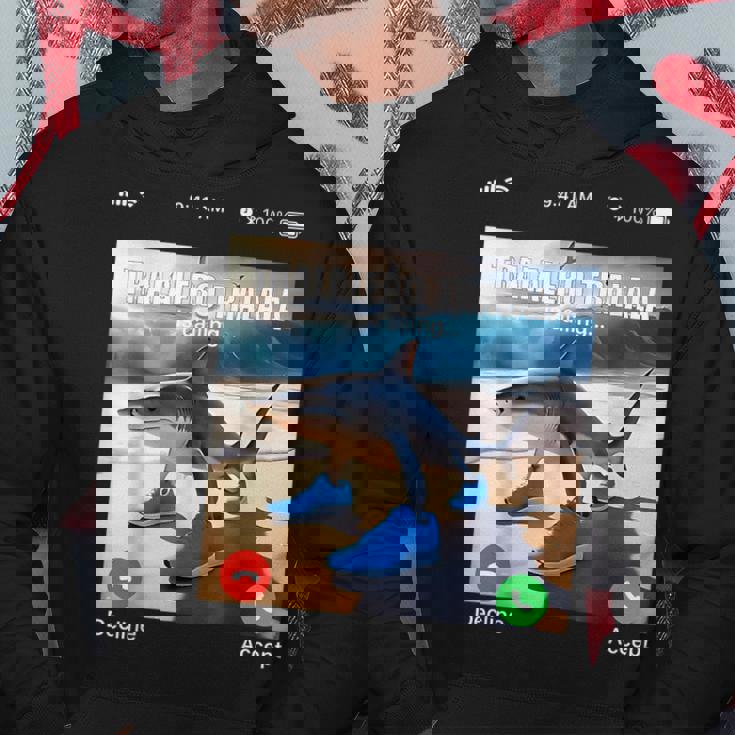 Tralalero Tralala イタリアンブレインロットミーム 電話ミーム パーカー 面白い贈り物