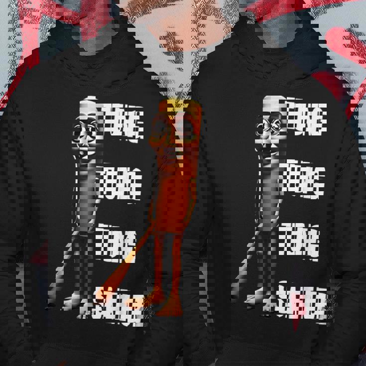 Tung Tung Tungahur イタリアンブレインレッドミーム パーカー 面白い贈り物