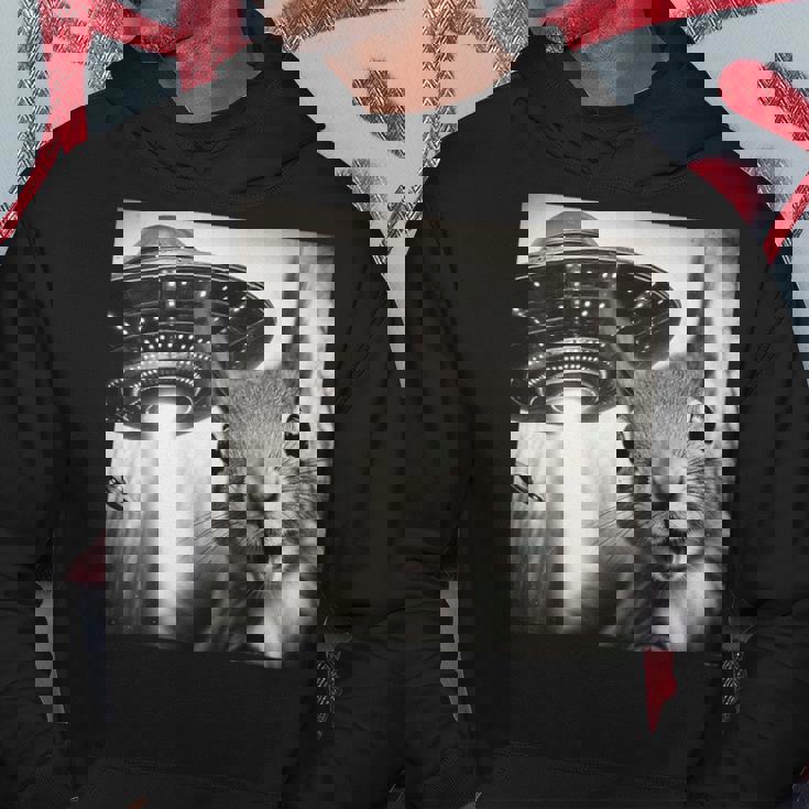 Ufoとリス自撮り面白いリス愛好家 パーカー 面白い贈り物