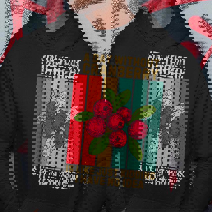 Vintage A Day Without Cranberry I Have No Idea クランベリー パーカー 面白い贈り物