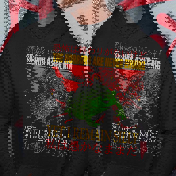 Vintage Los Horrores Nunca Terminan Rana Rana Horror Sudadera Regalos divertidos