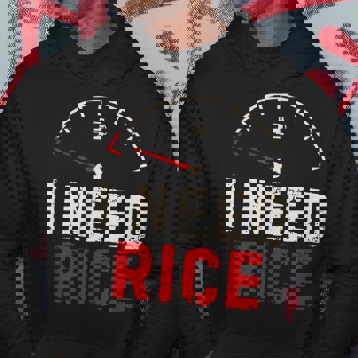 Vintage I Need Rice Lover レトロ 米 食べ物 好き パーカー 面白い贈り物