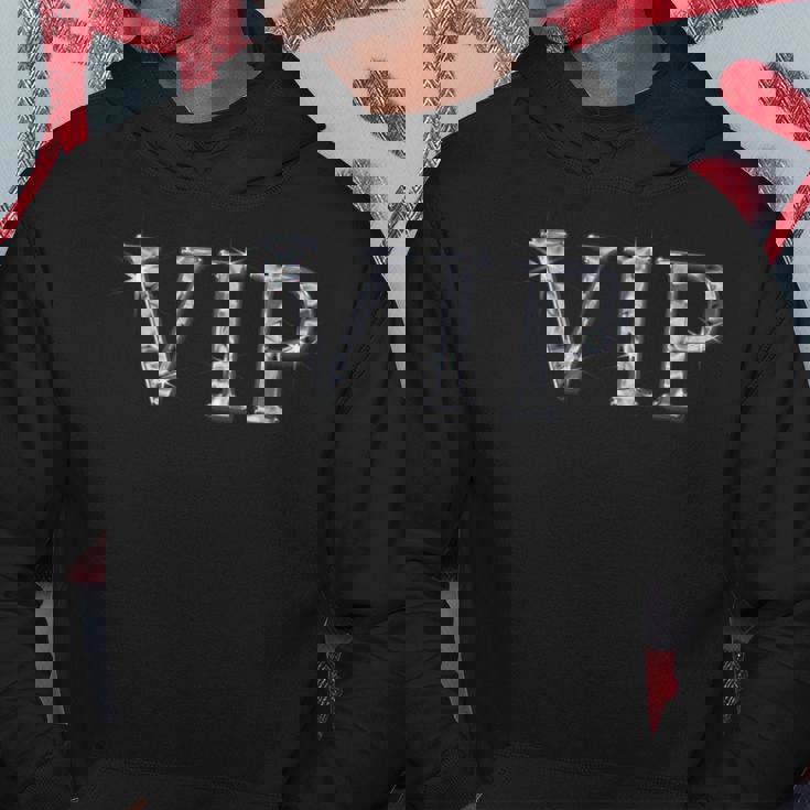 Vip【ダイヤモンド風 フォント】面白い パーカー 面白い贈り物