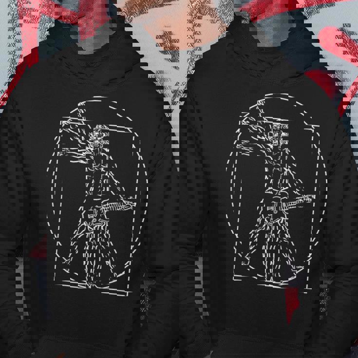 Vitruvian Man ギターロッカー ダヴィンチ ギタリスト パーカー 面白い贈り物