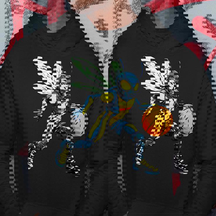 Wasp バスケットボール選手バスケットボール スズメバチ パーカー 面白い贈り物