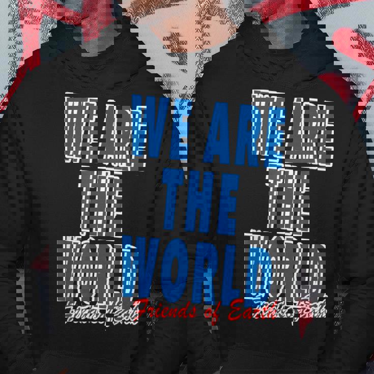 We Are The World ウィーアー ザ ワールド【英語 文字】80S パロディ メッセージ 面白い デザイン パーカー 面白い贈り物