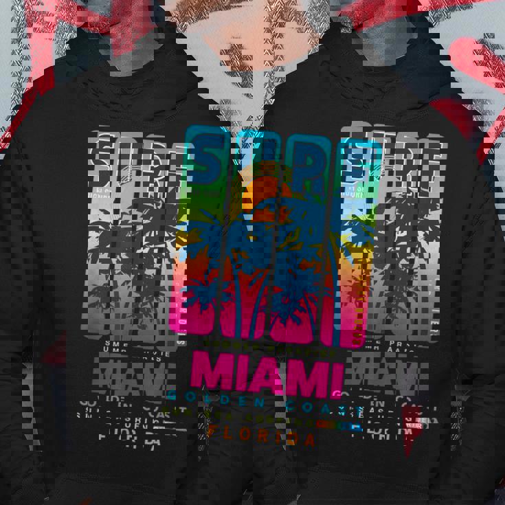 Wear Miami Florida Miami Colorfulunrise Graphic パーカー 面白い贈り物