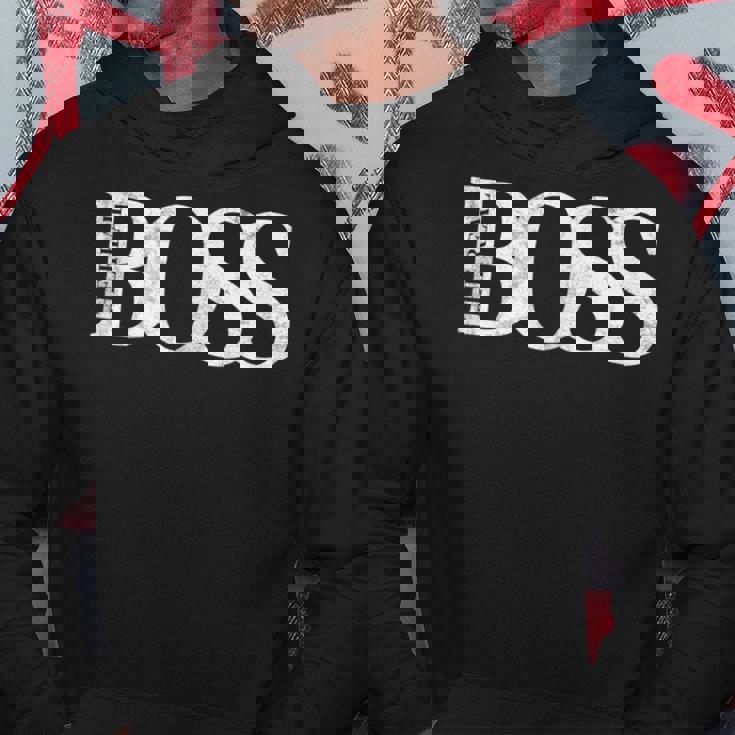 「The Real Boss」メンズ&レディース アンティーク調グラフィックtシャツ パーカー 面白い贈り物