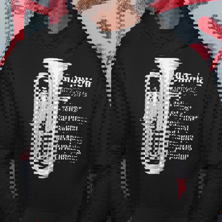 「Euphoria」吹奏楽のためのユーフォニアムユーモア 面白いユーフォニアム パーカー 面白い贈り物