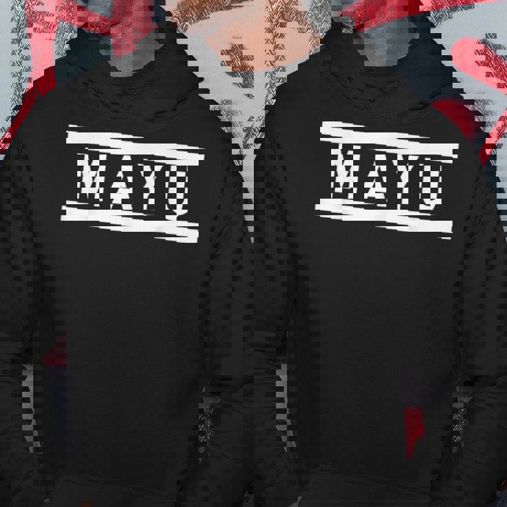 「Mayu」ヘボン式「まゆ」「マユ」下の名前 ローマ字 名入れ 名乗り ラテン文字 綴り パーカー 面白い贈り物