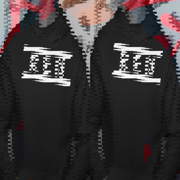 「Ren」ヘボン式「れん」「レン」下の名前 ローマ字 名入れ 名乗り ラテン文字 綴り パーカー 面白い贈り物