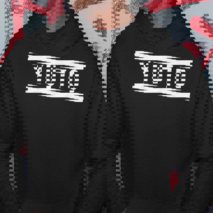 「Yuto」ヘボン式「ゆうと」「ユート」下の名前 ローマ字 名入れ 名乗り ラテン文字 綴り パーカー 面白い贈り物