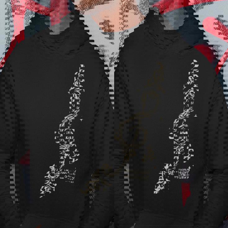 【ト音記号】音楽 ト音記号 イラスト トライバル風 メンズ レディース キッズ お揃いコーデ 丸襟 パーカー 面白い贈り物