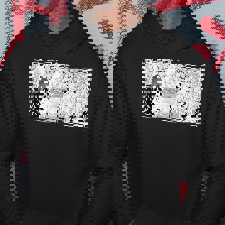 【白上フブキ】『ヤマト神想怪異譚』漫画コマtシャツ（本人セレクト 日本語）黒 パーカー 面白い贈り物