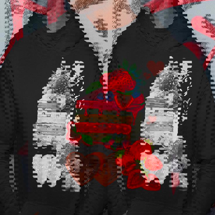 いちご ショートケーキ スイーツ デザート かわいい 春 お菓子、おしゃれ、パティシエ、ハート、カジュアル パーカー 面白い贈り物