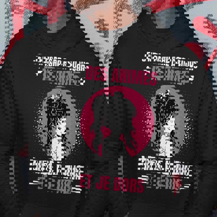 いつもアニメを見ないかわいいアニメ漫画 パーカー 面白い贈り物