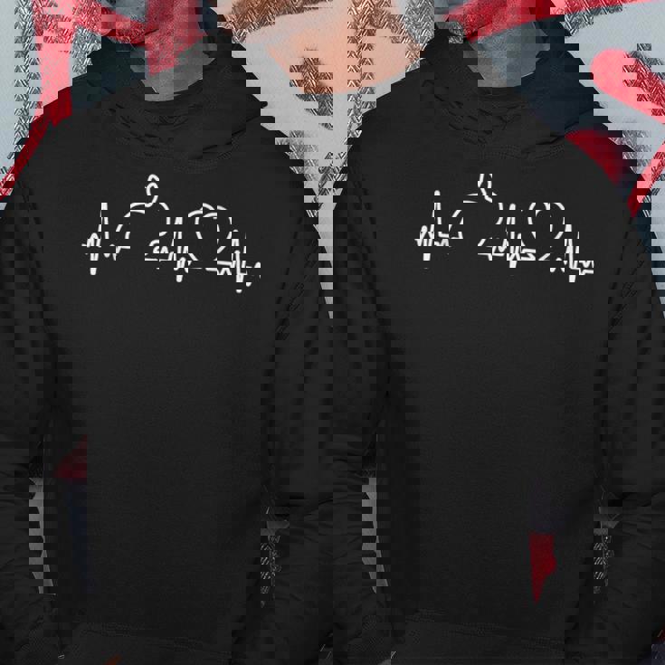 うさぎうさぎ心音心電図長耳うさぎ愛 パーカー 面白い贈り物