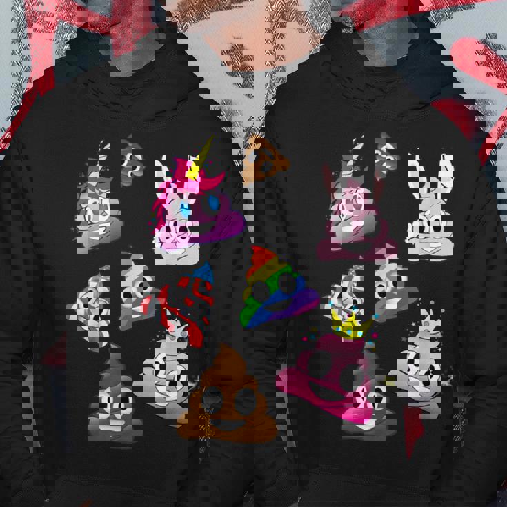 うんこマーク愚かな楽しいワッキーユニコーンバニープリンセスレインボー パーカー 面白い贈り物