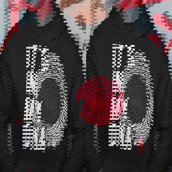 おかしな It's In My Dna 日本国旗 指紋 パーカー 面白い贈り物