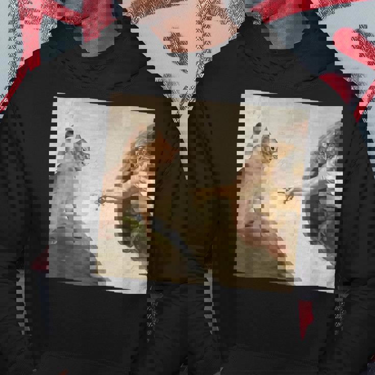 おかしな猫 神 創造 アダム ミーム イエス パーカー 面白い贈り物