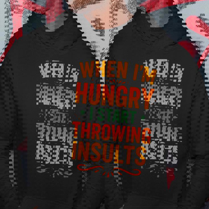 おかしな食べ物好きの言葉、私が空腹になるとき パーカー 面白い贈り物