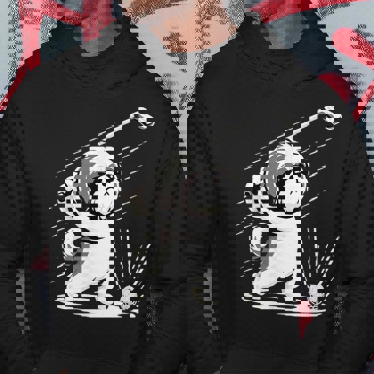 おもしろtシャツ シーズー ゴルフ 犬 子犬 メンズ 犬好きグッズ かわいい おもしろ 服 パーカー 面白い贈り物