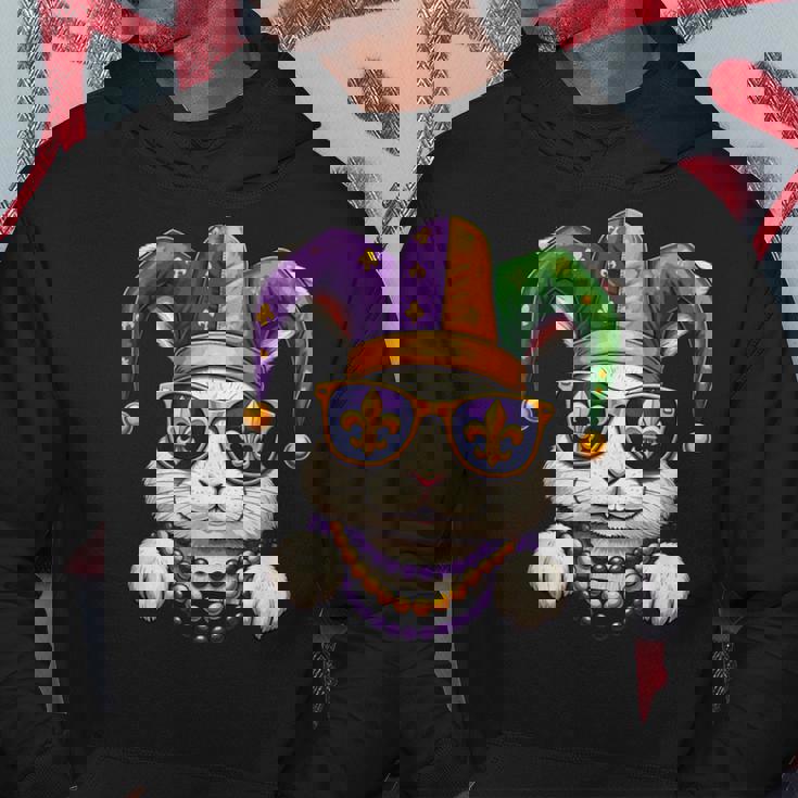 おもしろうさぎ マルディグラ フェスティバル カーニバル レディース メンズ キッズ パーカー 面白い贈り物