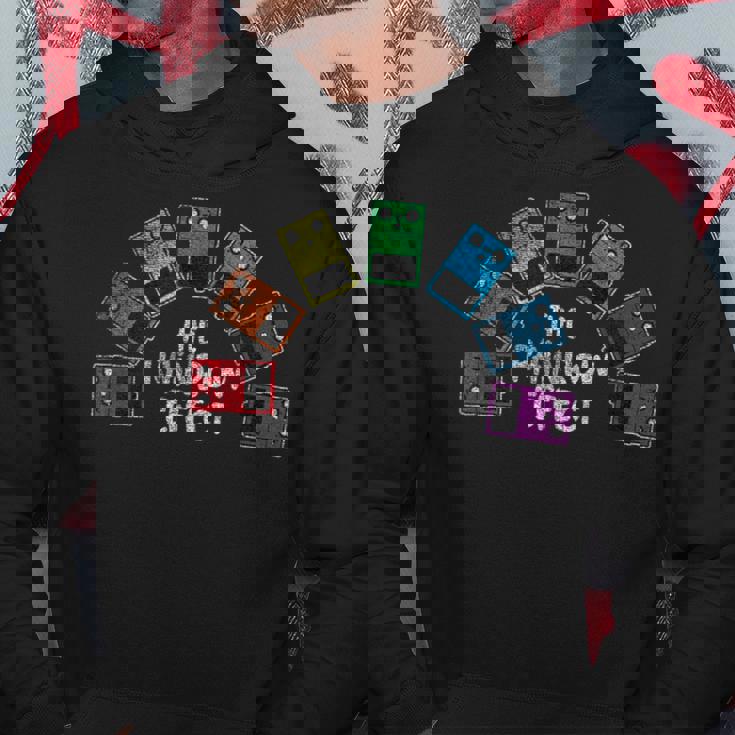 おもしろレインボーエフェクトギターペダルtシャツ パーカー 面白い贈り物