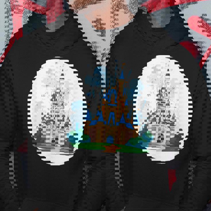 お城ファンのための花火のある素晴らしい魔法の王国 パーカー 面白い贈り物