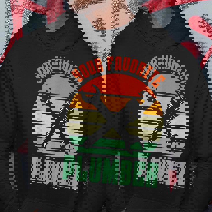 お気に入りの水道屋さん パイプフィッター パイプ 配管工事 配管工 パーカー 面白い贈り物