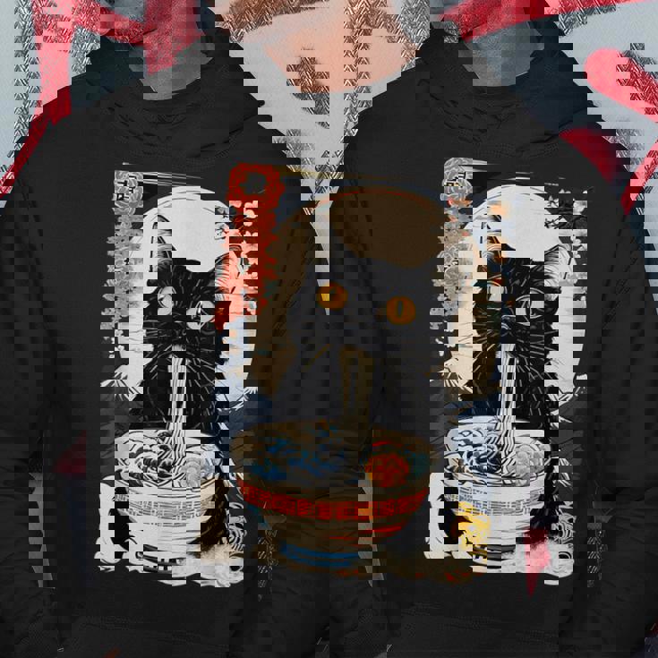 かわいい 猫 食べる ラーメン 麺 面白い アニメ パーカー 面白い贈り物