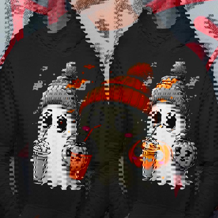 かわいいおばけを飲むかぼちゃスパイス ゴーストハロウィンコスチューム パーカー 面白い贈り物