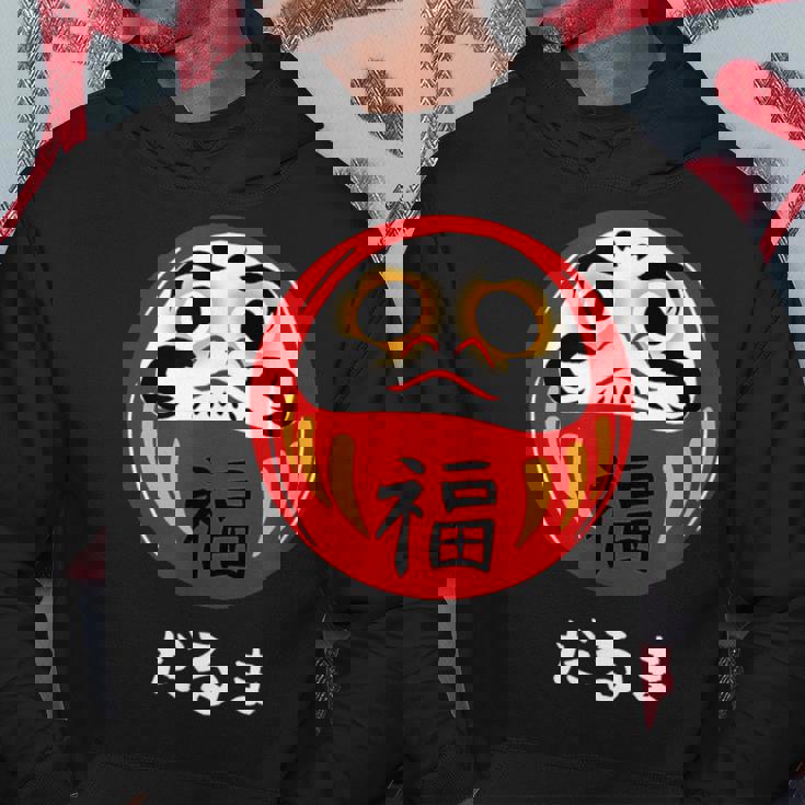 かわいいだるま人形 日本の漢字 かわいいだるま パーカー 面白い贈り物