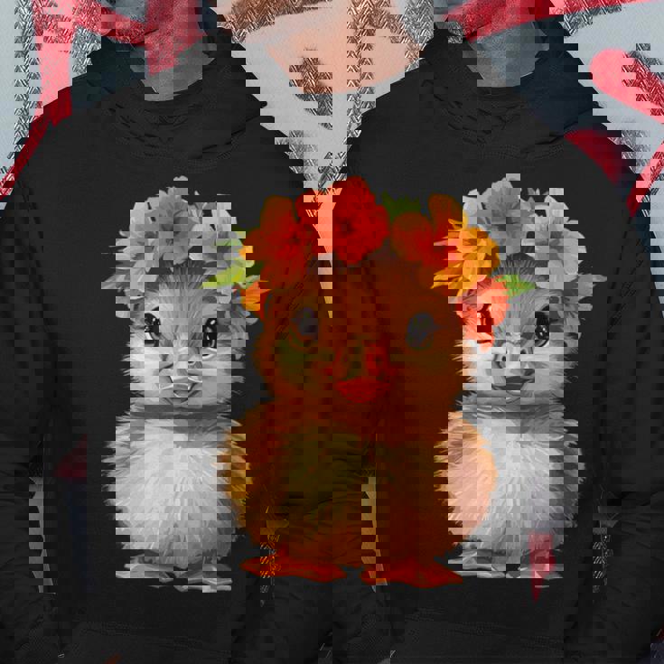 かわいいアヒルの子と花冠 パーカー 面白い贈り物