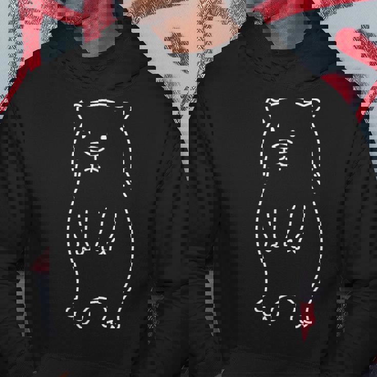 かわいいウォンバットのシンプルな図面 森の動物たち パーカー 面白い贈り物