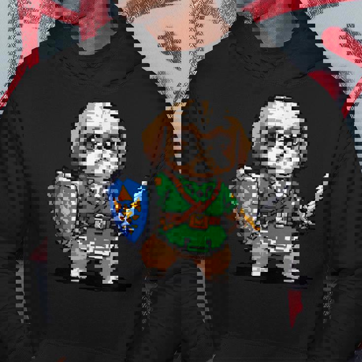 かわいいシーズー犬 レトロビデオゲームキャラクター パーカー 面白い贈り物