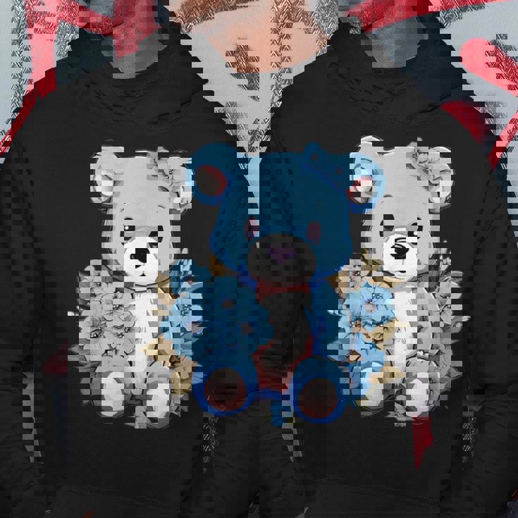 かわいいテディベアと花と一緒に I テディベア パーカー 面白い贈り物