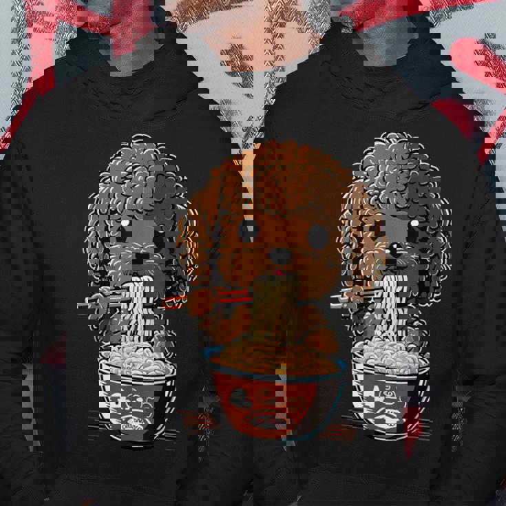 かわいいトイプードル 犬食べるラーメン パーカー 面白い贈り物