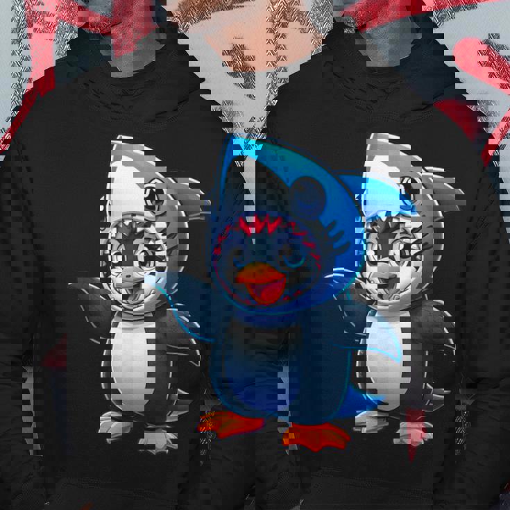 かわいいペンギンのサメのフュージョン漫画コスチューム。 パーカー 面白い贈り物