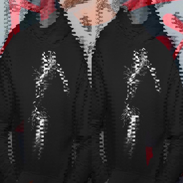 かわいい猫のシルエット 猫の肉球 猫好き 愛猫家 ペット 猫飼い おもしろ 可愛い ネコ ねこ 猫 パーカー 面白い贈り物