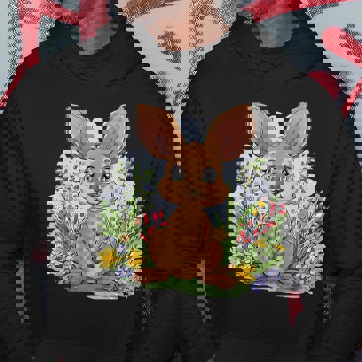 かわいい花カンガルー。 パーカー 面白い贈り物