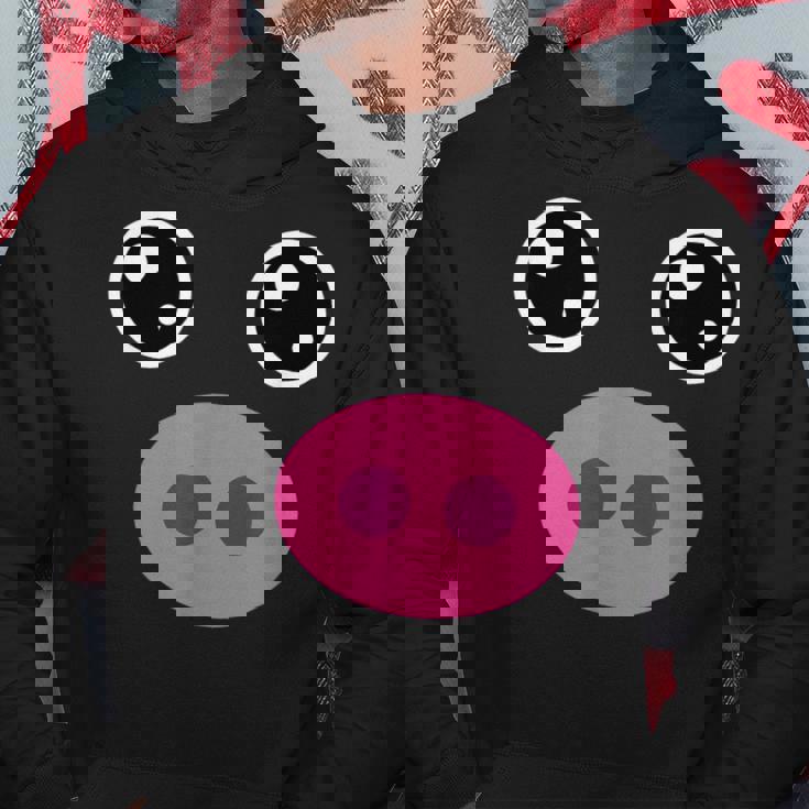 かわいい豚の顔 ピンクの鼻 面白い動物愛好家コスチューム パーカー 面白い贈り物