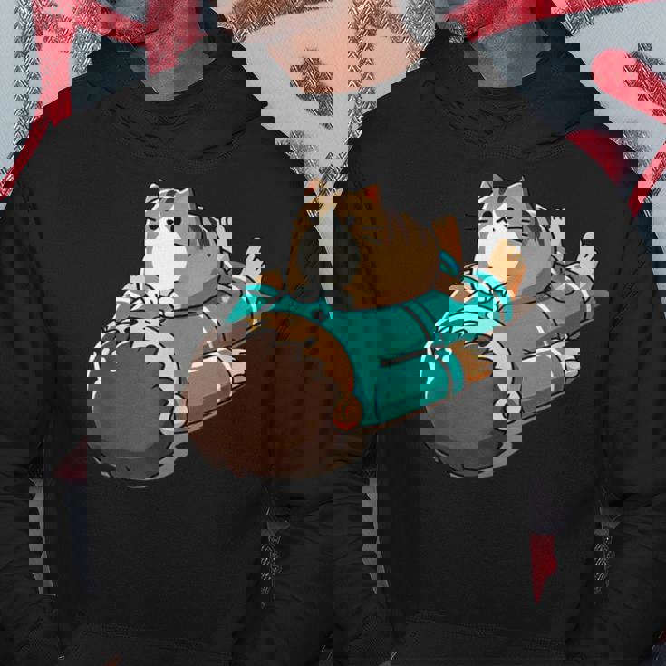 くつろぐ猫 Relaxing Cat パーカー 面白い贈り物