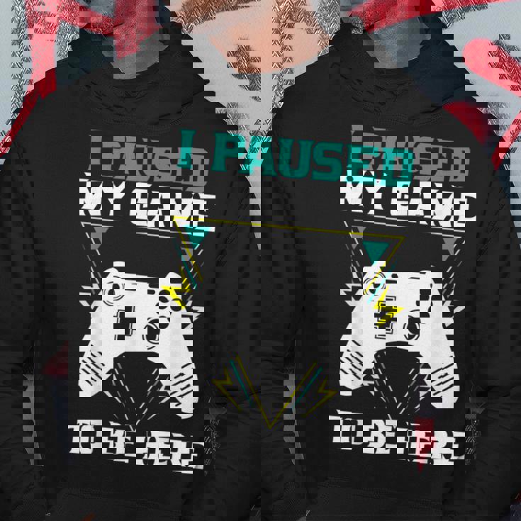 ここに来るためにゲームを一時停止しましたゲーマー パーカー 面白い贈り物