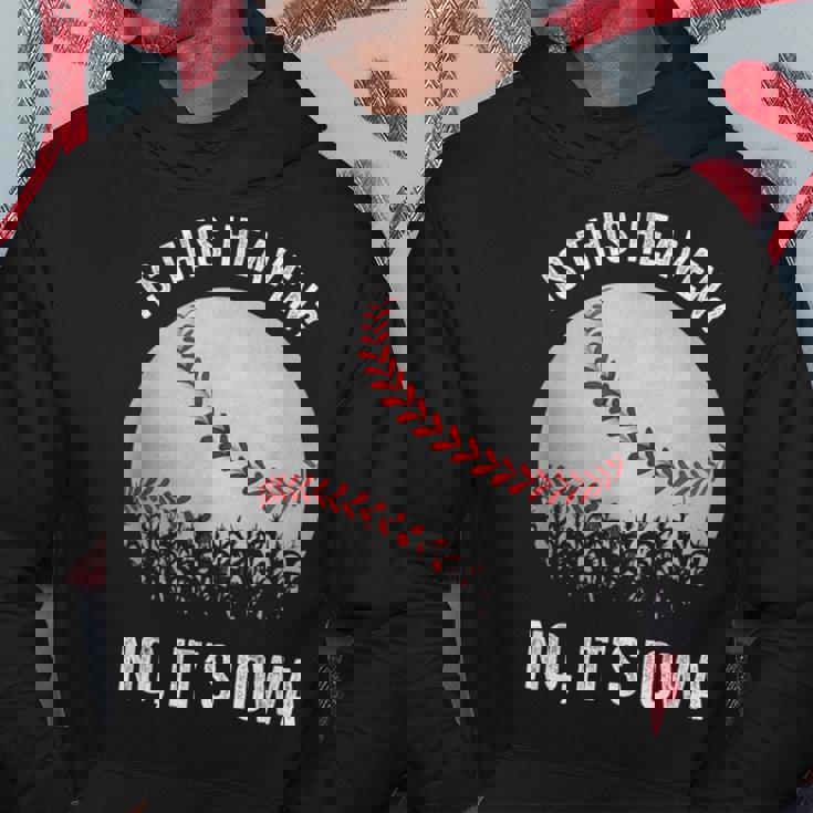 ここは天国か？アイオワ・ビンテージ・ベースボール・コーン・フィールズ パーカー 面白い贈り物