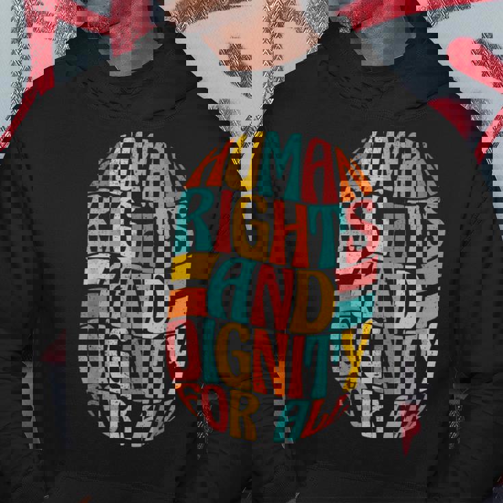 すべての人に人権と尊厳を パーカー 面白い贈り物